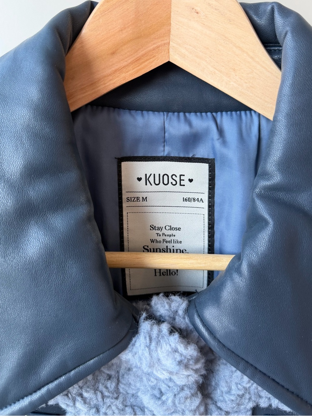 Blue Shearling Toggle Jacket - Picture 3 of 14